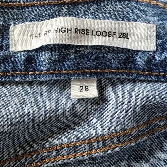 Denim Forum 28 Indie Sleeze Slouchy 90s Organic Button Fly BF High Rise Jeans - Picture 13 of 16